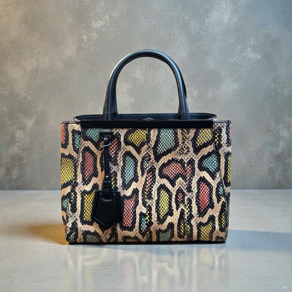 Fendi 2Jours tote bag in multicolor python with b… - image 1